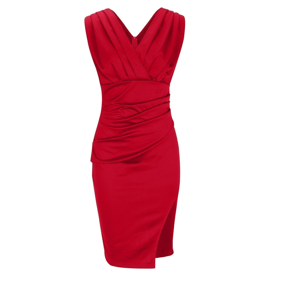 Maud™ | Elegante Vestito con Scollatura a V e Spacco