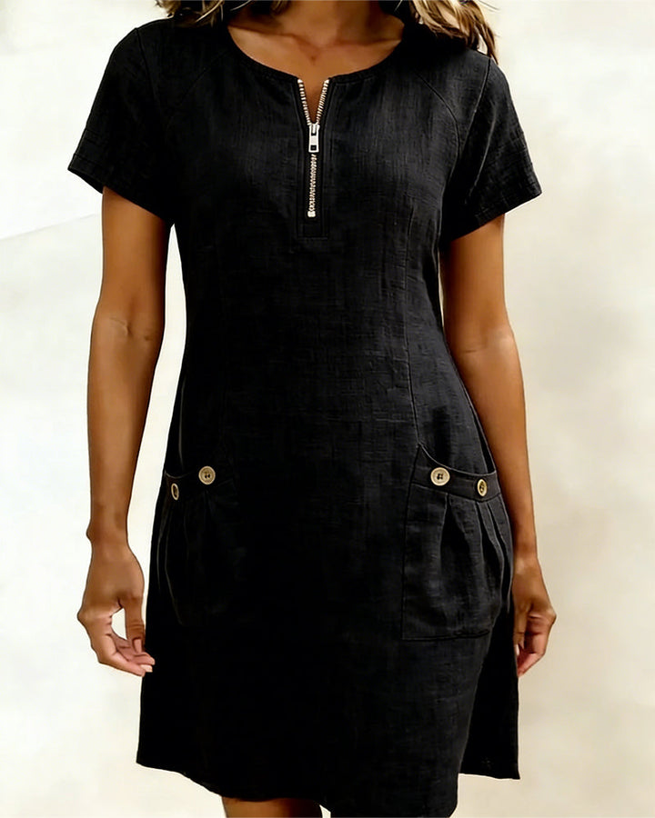 Abito in cotone con zip