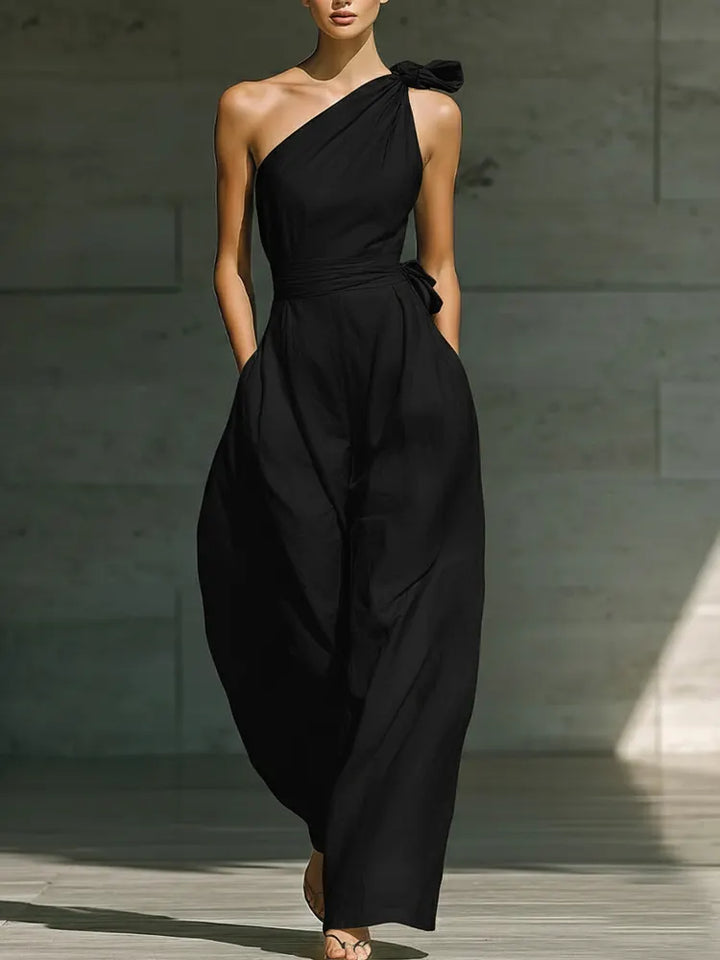 📦📦ULTIMO GIORNO RISPARMIA IL 49% ⏰Elegante Tuta Larga in Lino Off-the-shoulder