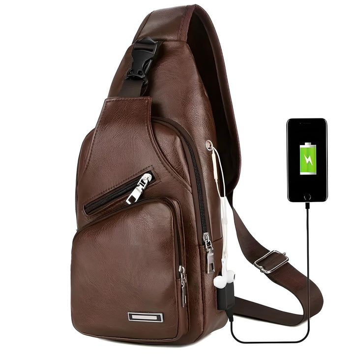 Elegante Borsa a Spalla in Pelle con Sicurezza Antifurto