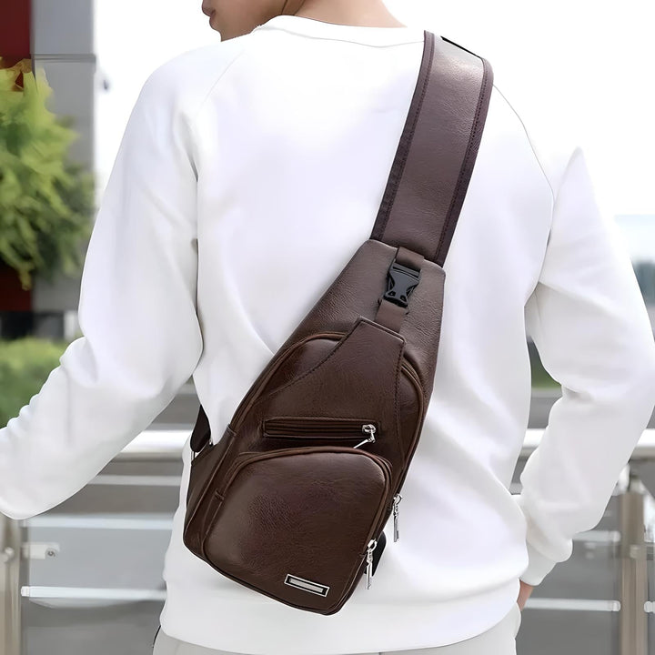 Elegante Borsa a Spalla in Pelle con Sicurezza Antifurto