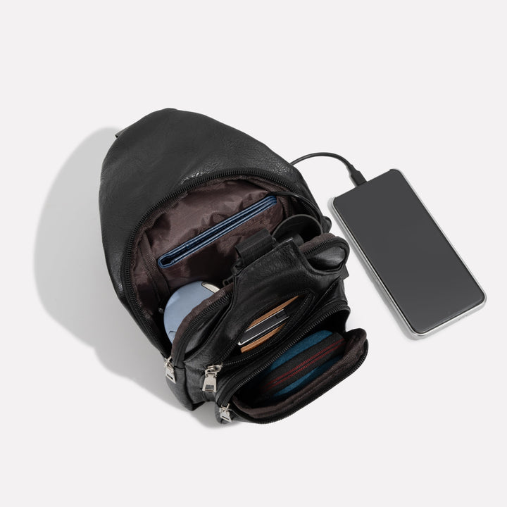 Elegante Borsa a Spalla in Pelle con Sicurezza Antifurto