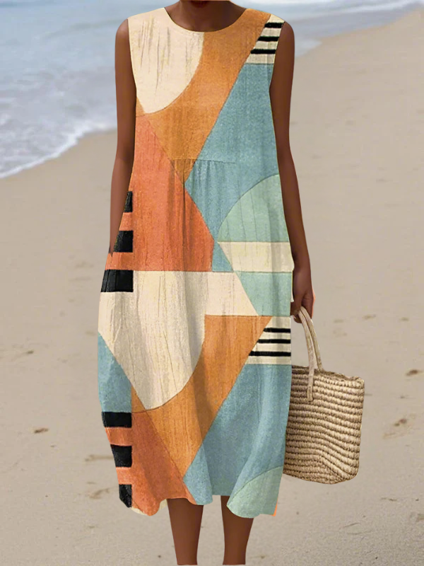 Iris™ Vestito Midi Geometrico