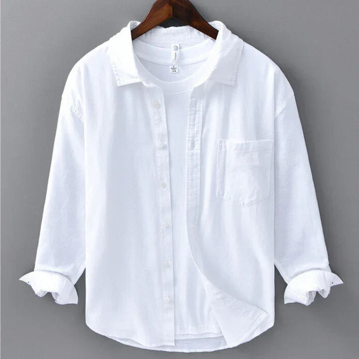 LORENZO | CAMICIA IN COTONE E LINO
