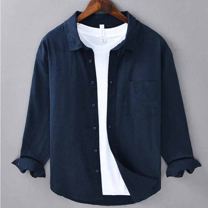LORENZO | CAMICIA IN COTONE E LINO