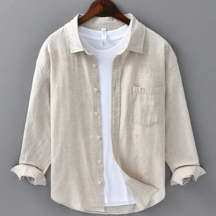 LORENZO | CAMICIA IN COTONE E LINO