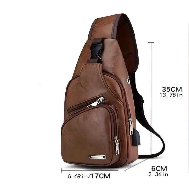 Elegante Borsa a Spalla in Pelle con Sicurezza Antifurto
