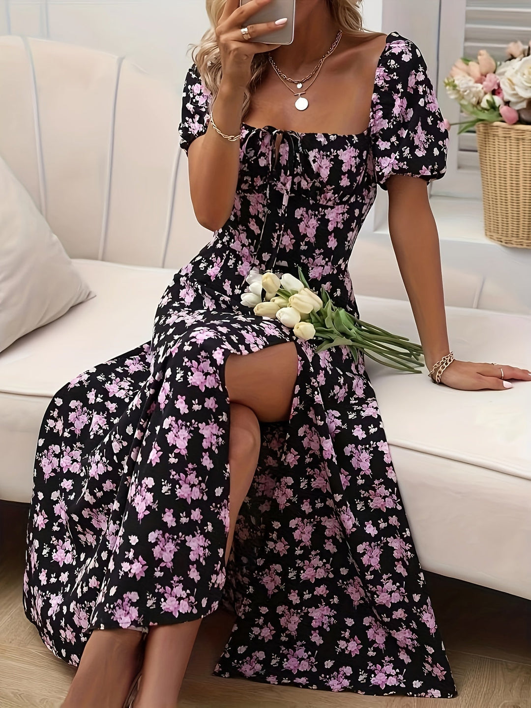 La Scintilla | Abito Elegante Floreale Chloé