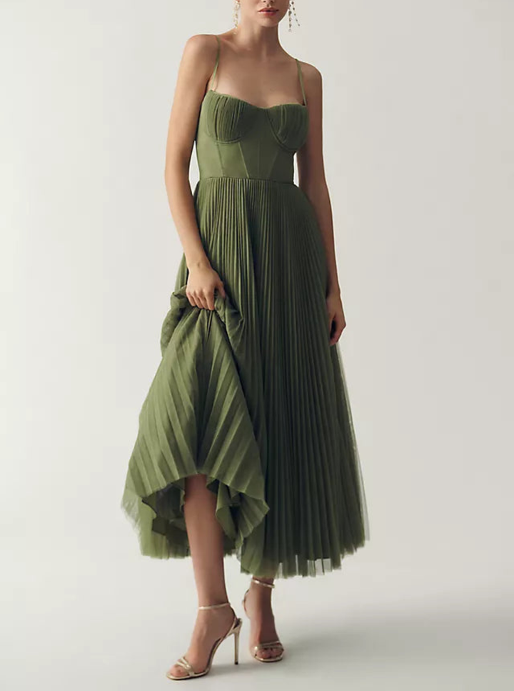 La Scintilla | Abito in tulle drappeggiato elegantemente