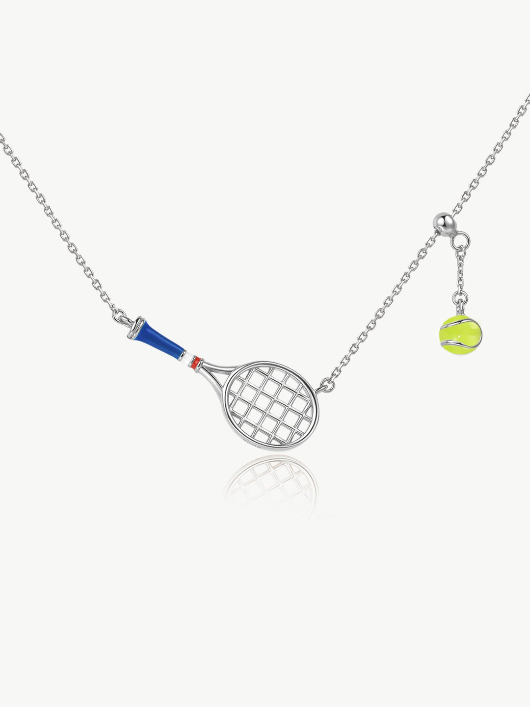 Collana Pendenti con Charm a Forma di Racchetta da Tennis