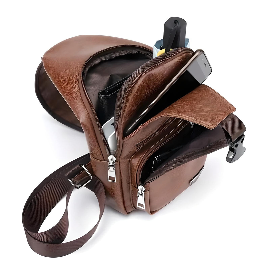 Elegante Borsa a Spalla in Pelle con Sicurezza Antifurto