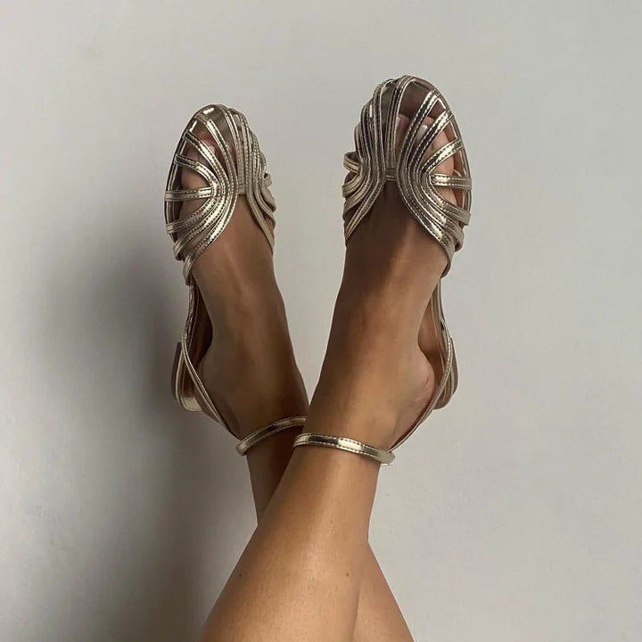 Virginia™ | Sandali Gioiello Dorati