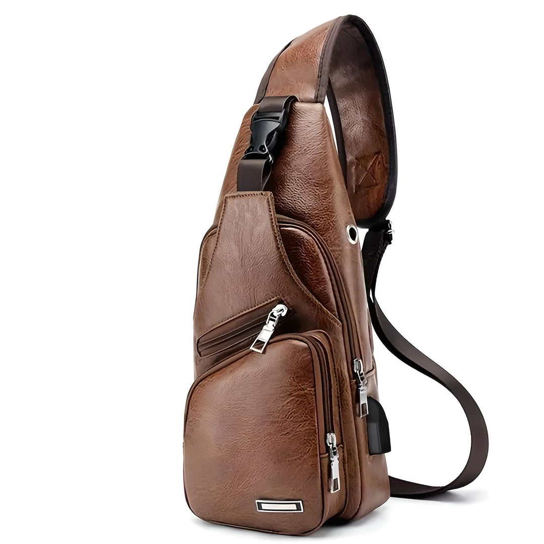Elegante Borsa a Spalla in Pelle con Sicurezza Antifurto
