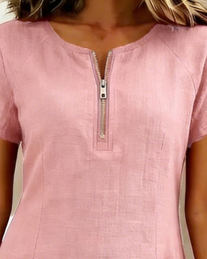 Abito in cotone con zip
