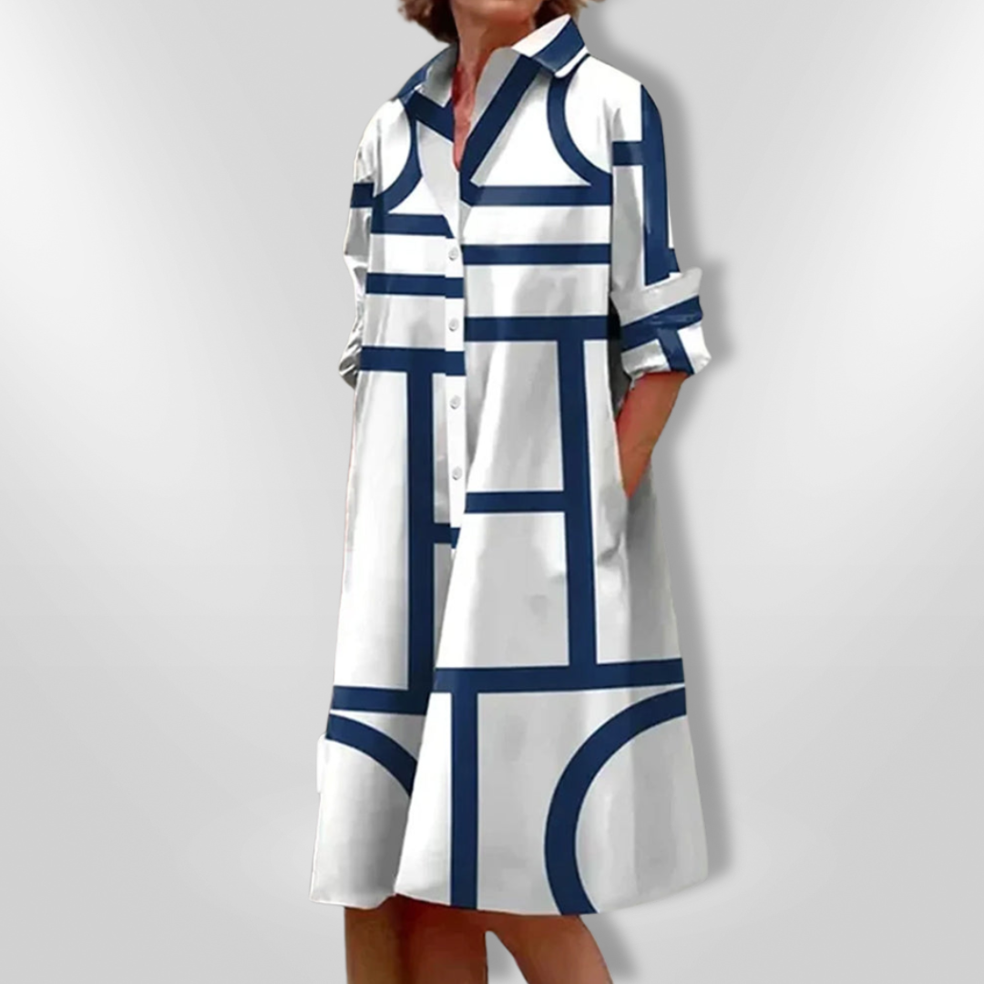 Bruria™ | Abito Midi Geometrico