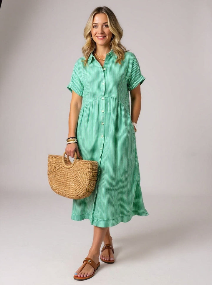 La Scintilla | Abito Elegante a Righe Chiare