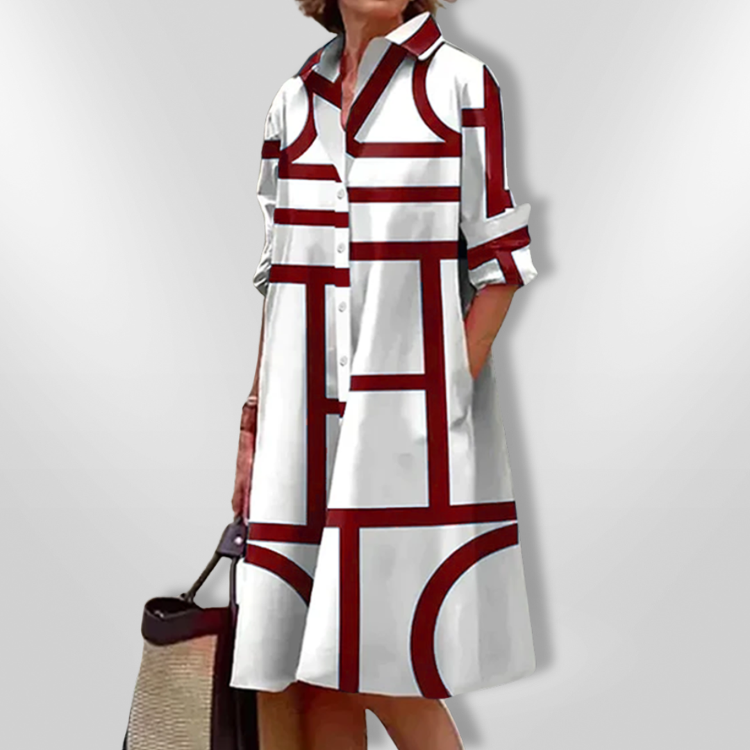 Bruria™ | Abito Midi Geometrico