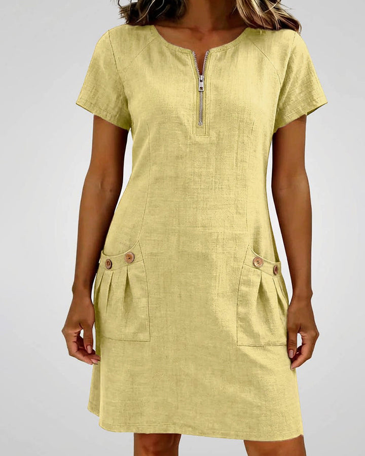 Abito in cotone con zip