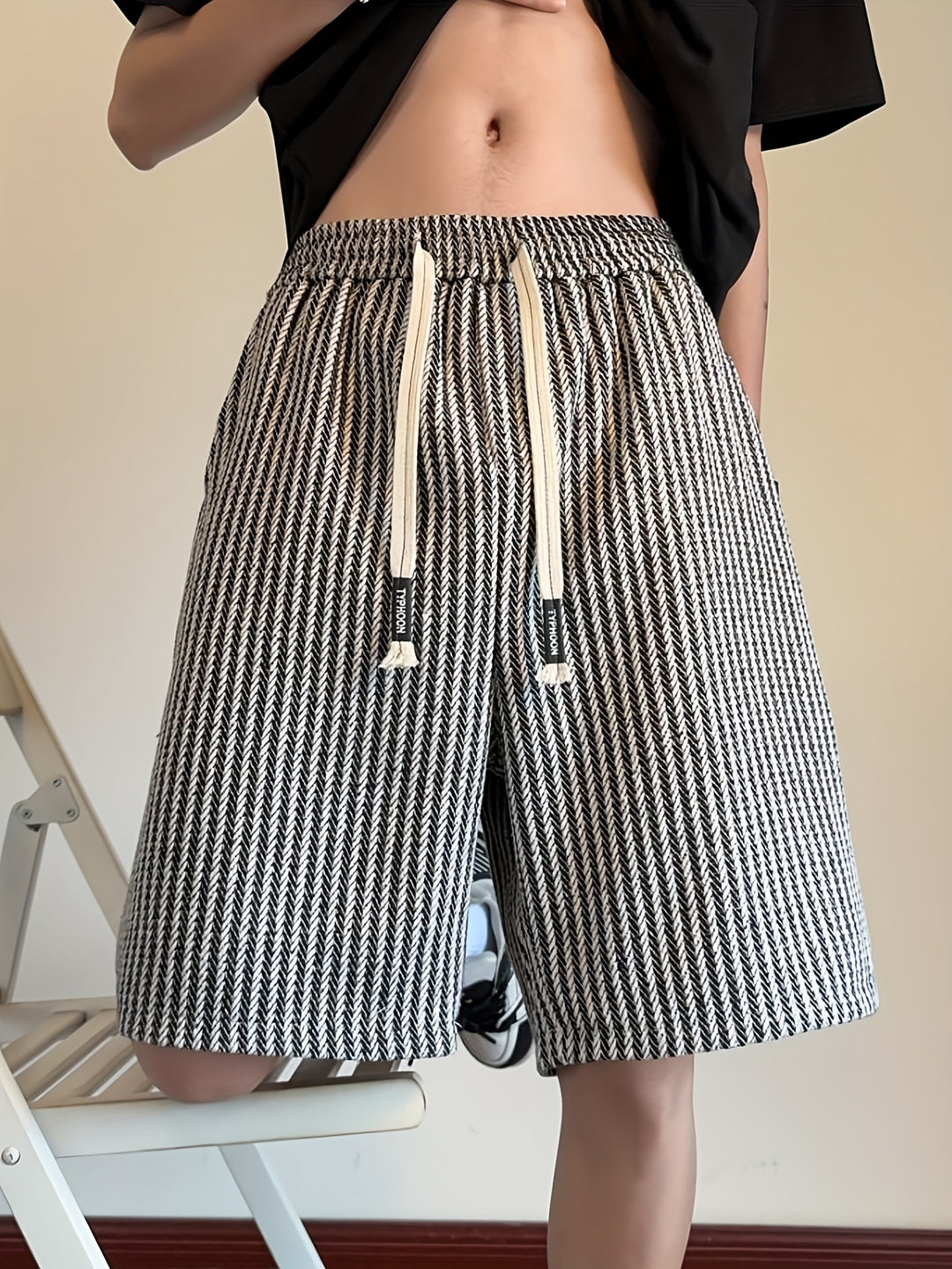 Mancini - Pantaloni corti casual a righe