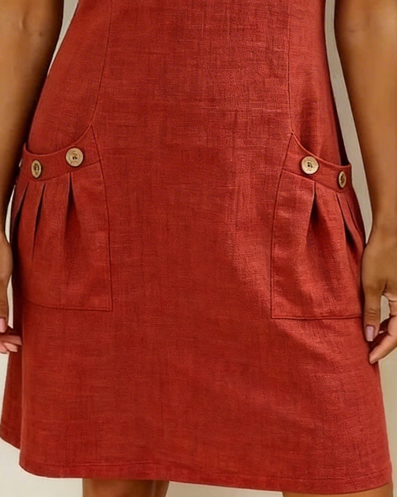 Abito in cotone con zip