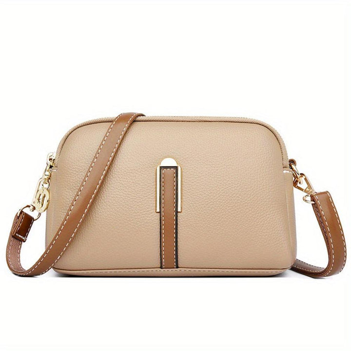 Borsa a spalla con texture "lychee" colorata Míla