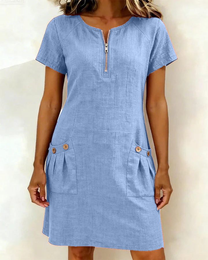 Abito in cotone con zip