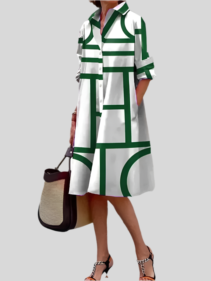 Bruria™ | Abito Midi Geometrico