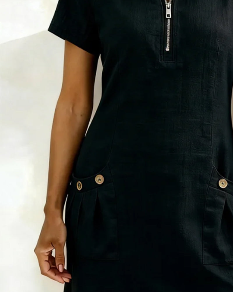 Abito in cotone con zip