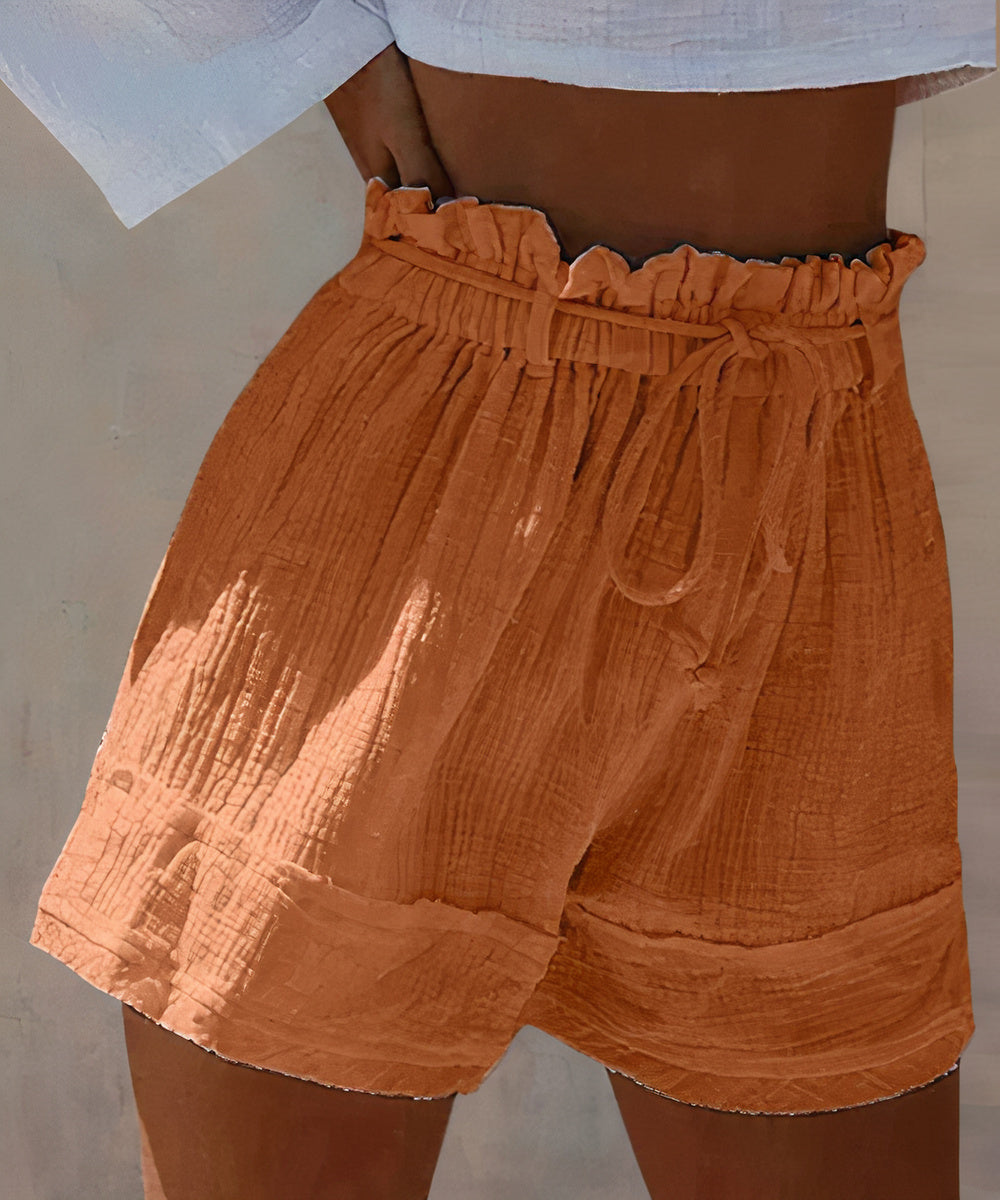 Daphne - Pantaloni corti paperbag leggeri