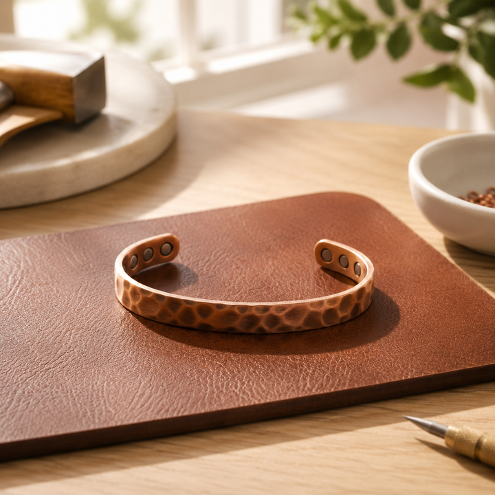 Bracciale in Rame Intagliato di Stella