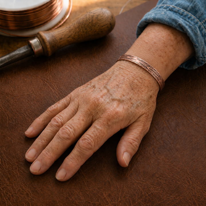 Bracciale in Rame Foglia di Stella