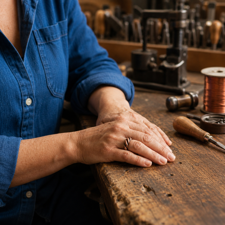 Anello in Rame Tine di Stella