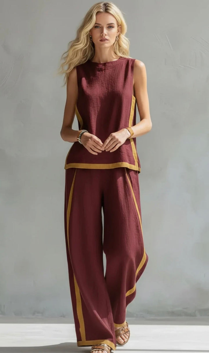 Leila - Completo Elegante in Cotone e Lino