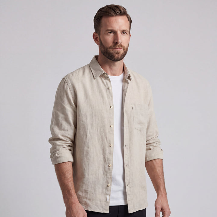 LORENZO | CAMICIA IN COTONE E LINO