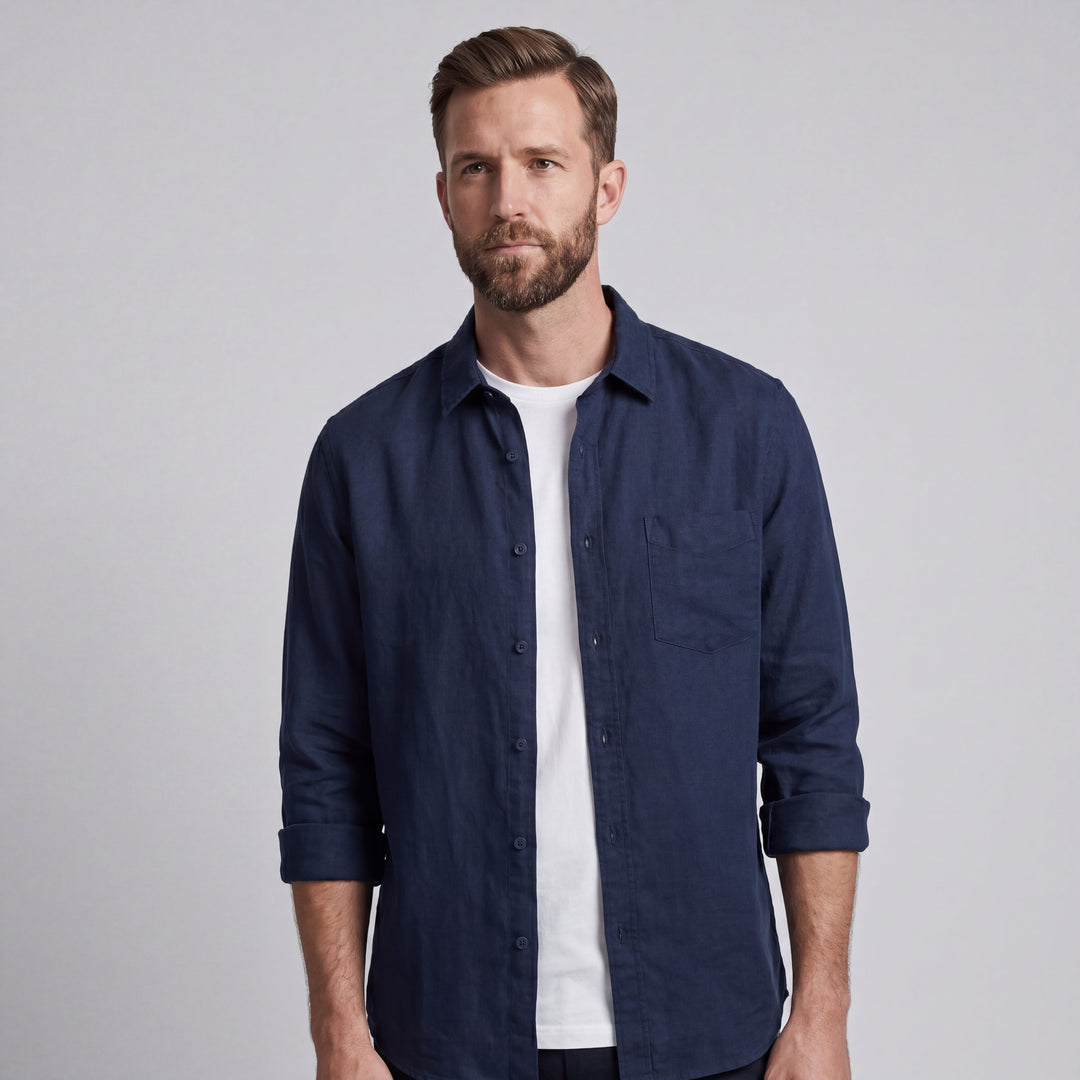 LORENZO | CAMICIA IN COTONE E LINO