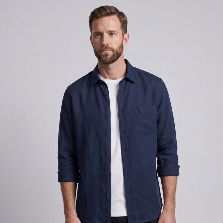 LORENZO | CAMICIA IN COTONE E LINO