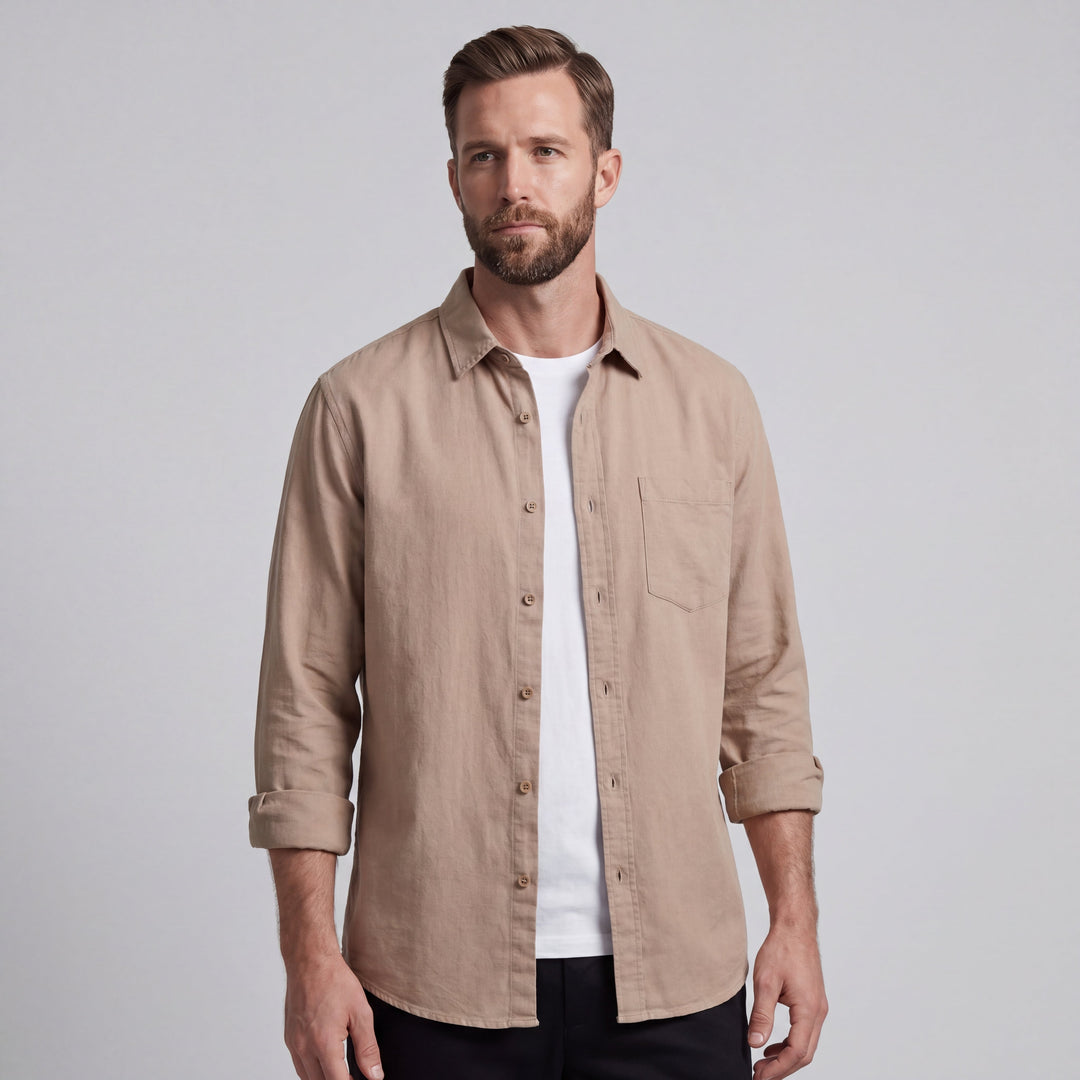 LORENZO | CAMICIA IN COTONE E LINO