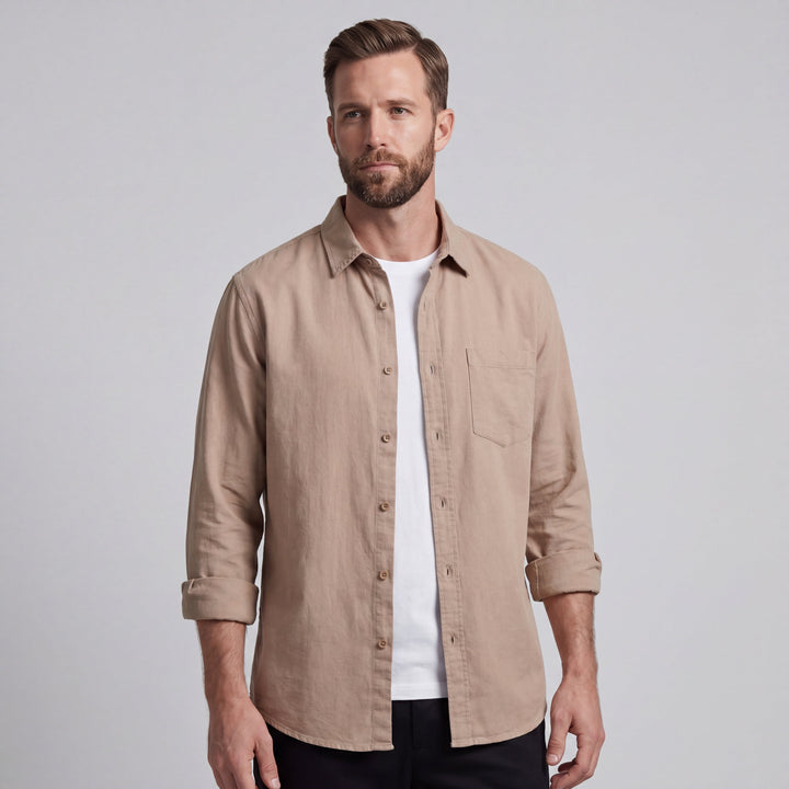 LORENZO | CAMICIA IN COTONE E LINO
