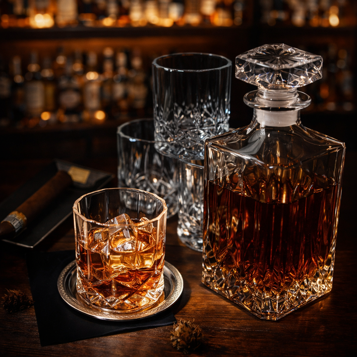 Bottiglia e Bicchieri da Whisky - Edizione Originale