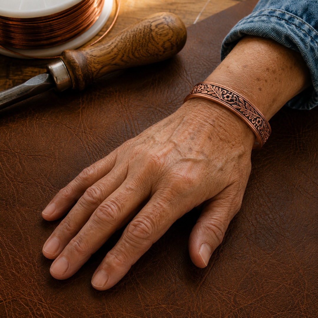 Bracciale in Rame Stile Sprig di Stella