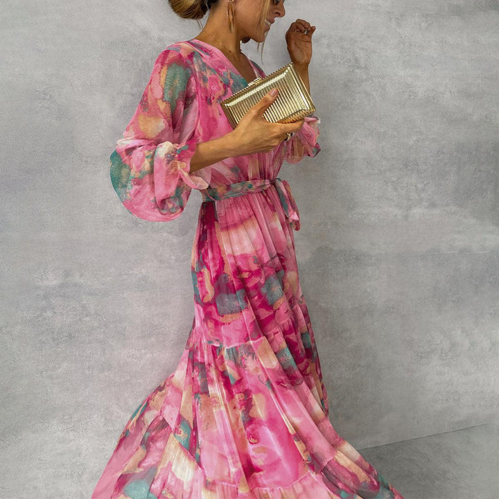 Hazel™ | Vestito a portafoglio con stampa floreale