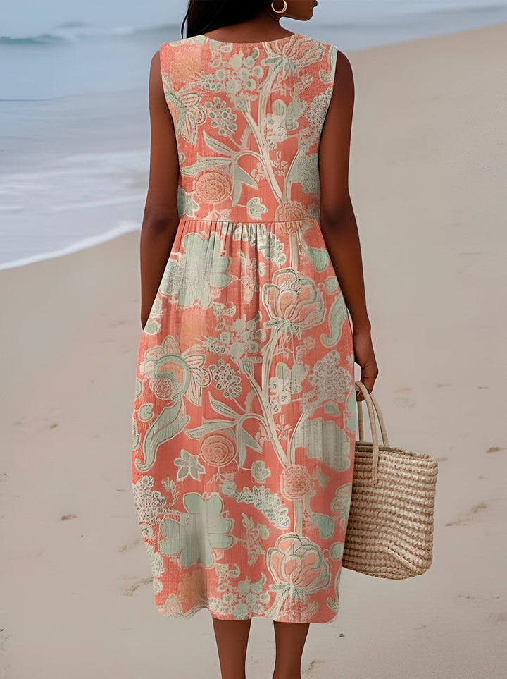 BETH | ABITO MIDI IN COTONE FLOREALE