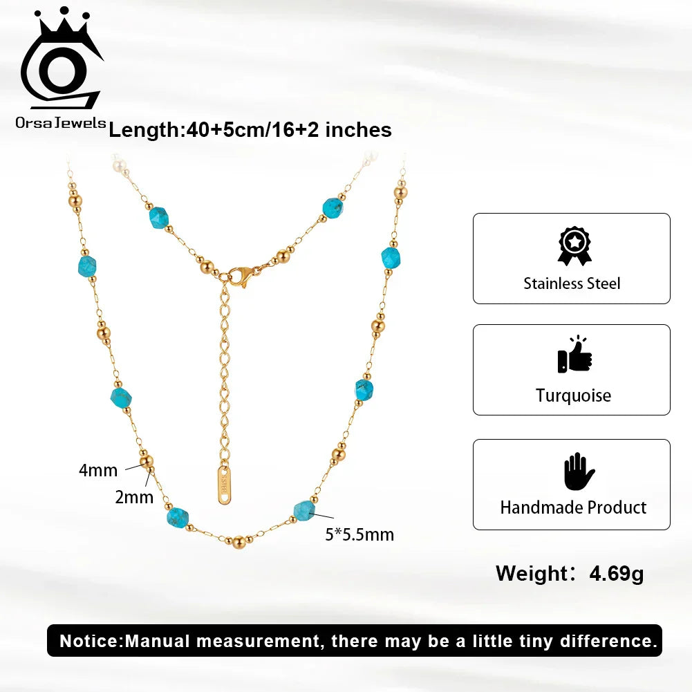 Collana e bracciale Choker Turchese