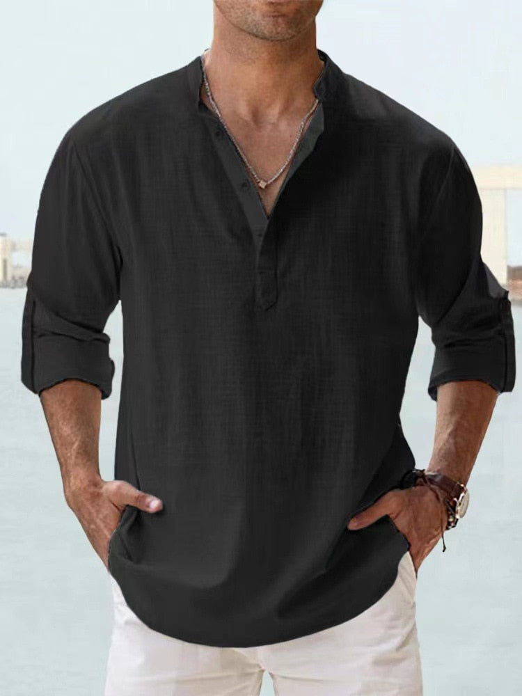 Camicia traspirante in lino