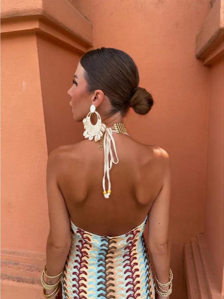 Naama-Lee™ | Abito Maxi Senza Schiena con Scollatura a V