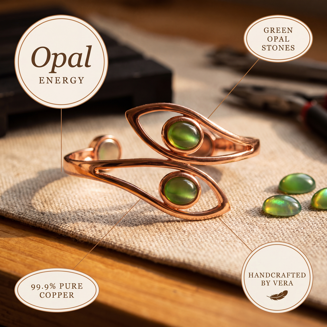 Bracciale in Rame con Opale di Vera