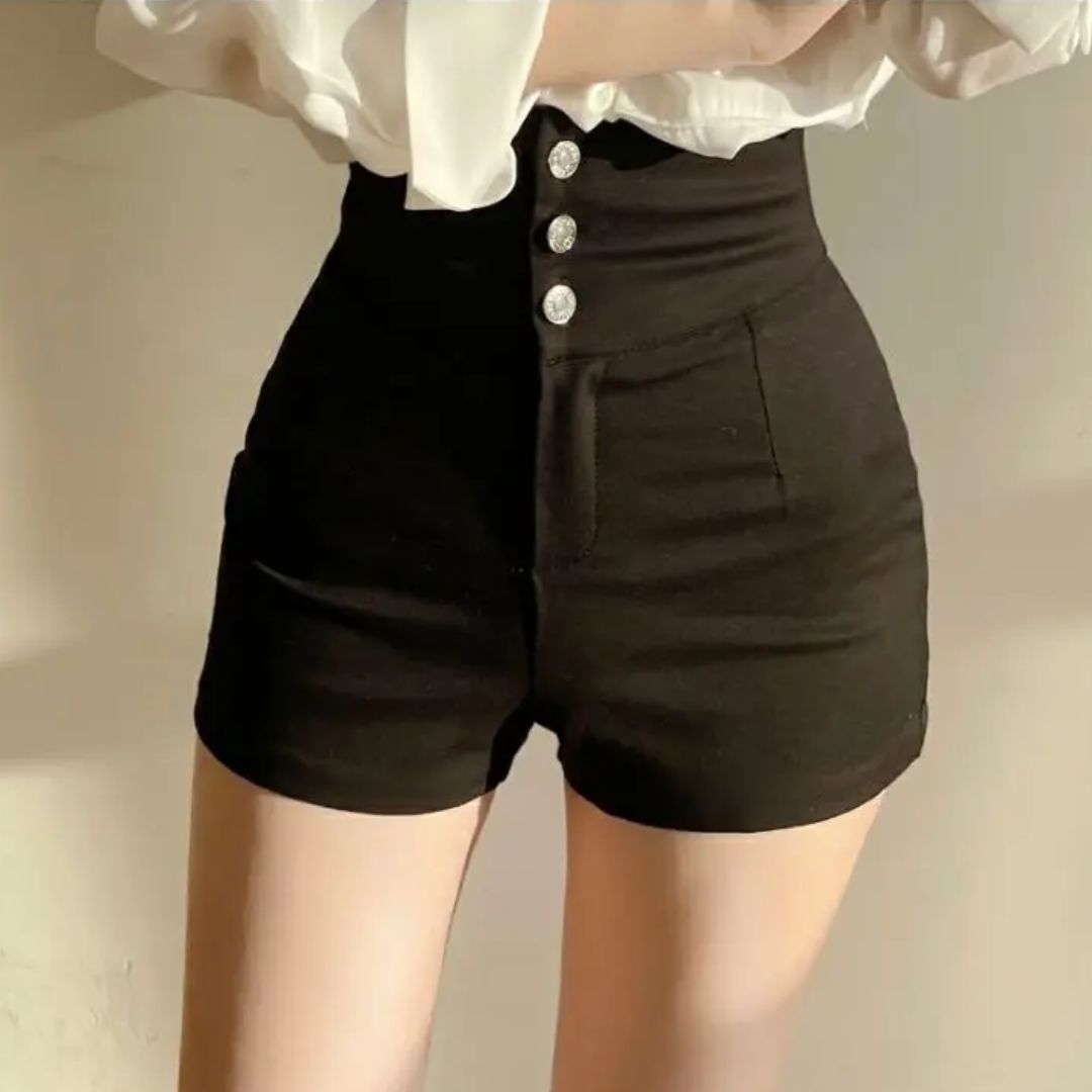 Ilse - Elegante pantalone corto a vita alta