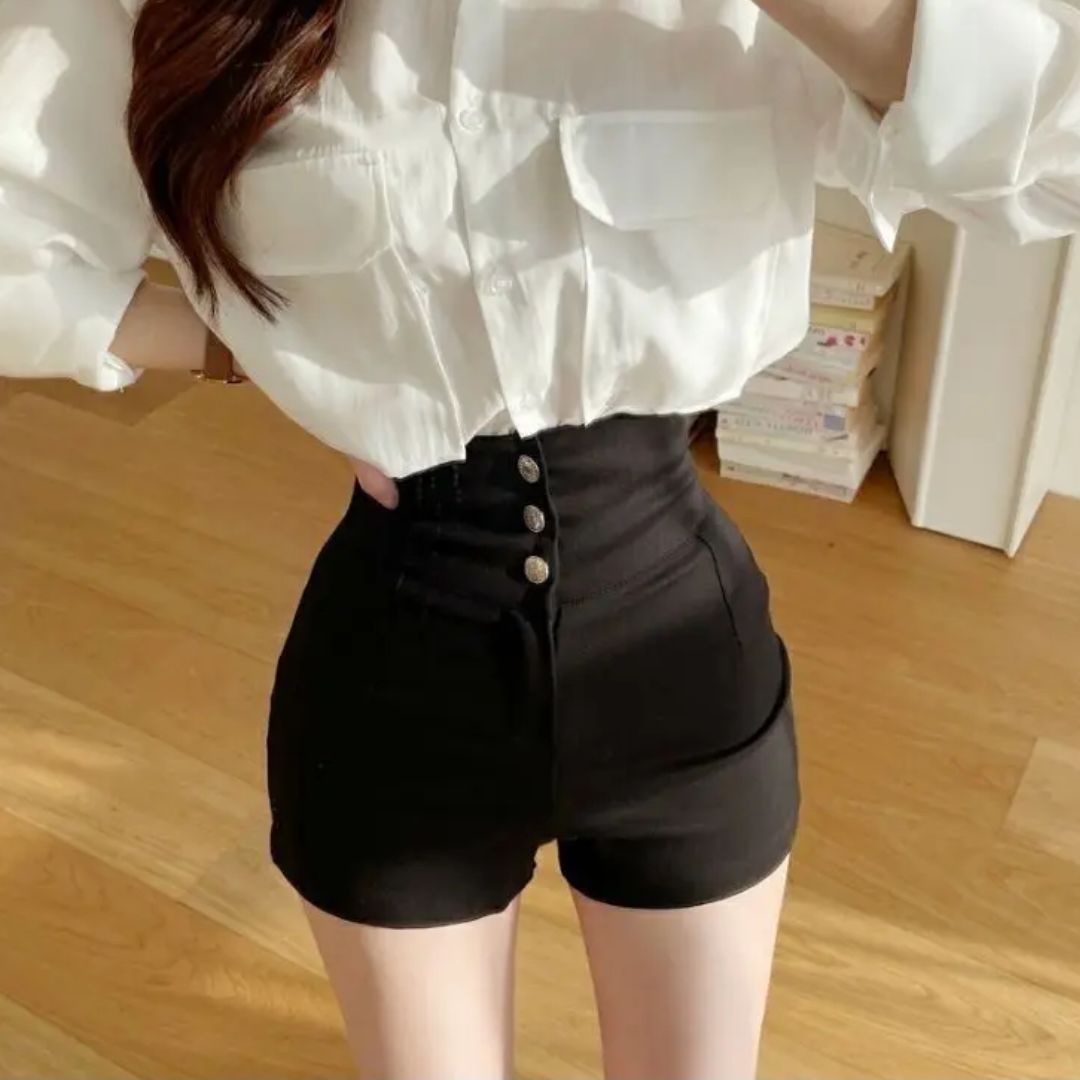 Ilse - Elegante pantalone corto a vita alta
