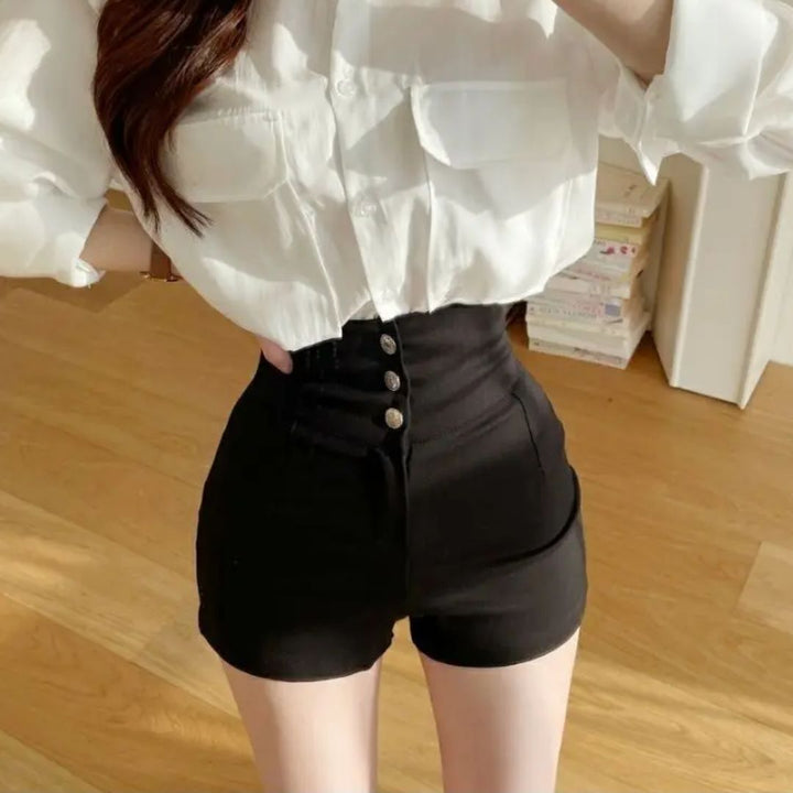 Ilse - Elegante pantalone corto a vita alta