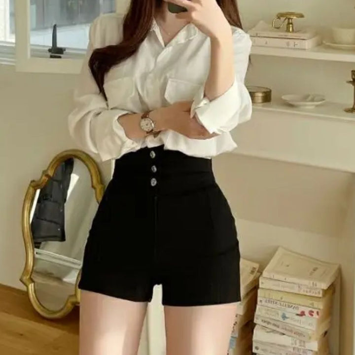 Ilse - Elegante pantalone corto a vita alta